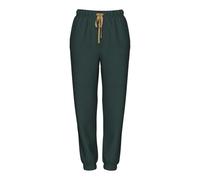 Sweathose PIECES "PCCHILLI HW HEART SWEAT PANTS", Damen, Gr. M (38), N-Gr, gold (schwarzest spruce detail:gold heart), Sweatware, Obermaterial: 50% Baumwolle, 50% Polyester, unifarben, regular fit knö