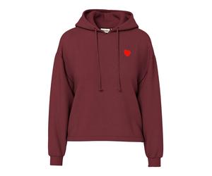 PIECES - PCCHILLI LS EMB JRS HOODIE BC Tawny Port - Gr. - XS