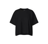 Sweatshirt PIECES "PCCHILLI SUMMER 2/4 LOOSE SWEAT NOOS BC", Damen, Gr. XS, schwarz, Sweatware, Obermaterial: 50% Baumwolle, 50% Polyester, unifarben, loose fit kurz, Rundhals, Sweatshirts Sweatshirt