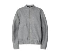 Blouson PIECES "PCDEBBIE LS BOMBER JACKET NOOS", Damen, Gr. XL, grau (light grau melange), Web, Obermaterial: 100% Polyester, meliert, unifarben, regular fit normal, Jacken (43822455-XL) light grau me