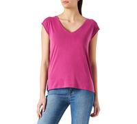 Pieces - "Pckamala" T-Shirt für Damen, V-Ausschnitt, Jerseyware (Festival Fuchsie) EU 36 / UK 8