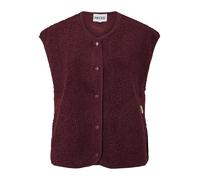 Plüschweste PIECES "PCKATTY TEDDY VEST NOOS BC", Damen, Gr. M, tawny port, Plüsch, Obermaterial: 100% Polyester, unifarben, normal, V-Ausschnitt, Westen, Kunstfaser (91665848-M) tawny port