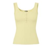 Pieces Slim Fit Tank Top aus Bio-Baumwoll-Mix Modell 'KITTE' in Hellgelb, Größe XL