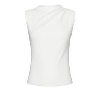 Pieces Top Pcmadison Sl Draped Top Noos Bc mit Stehkragen Offwhite Damen Größe M