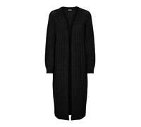 Pieces Loose Fit Long-Cardigan mit Wollanteil in geripptem Design Modell 'MAGGY' in Black, Größe M