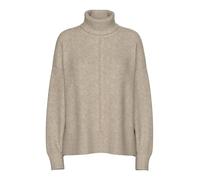PIECES - PCMALOU LS ROLLNECK KNIT NOOS BC taupe gray - Gr. - S