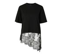 PIECES - PCMAVE SS LACE T-SHIRT JRS DM Black - Gr. - XS