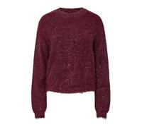 PIECES - PCMIE LS O-NECK KNIT tawny port - Gr. - M