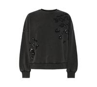Pieces - Bekleidung Pcmie Ls Sequins Sweatshirt Jrs - schwarz - Größe M