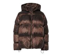 Pieces - Pcmilla Shiny Puffer Jacket W. Hood - Damen - braun - Größe M