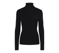 Pieces Slim Fit Rollkragenpullover in Ripp-Optik Modell 'MIRA' in Black, Größe XS