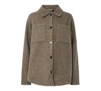 Pieces Regular Fit Jacke mit Brusttaschen Modell 'OLINE' in Mittelbraun, Größe S