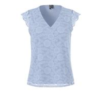 PIECES - PCOLLINE SL LACE V-NECK TOP WVN NOOS kentucky blue - Gr. - S