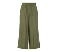Pieces Loose Fit Culotte aus Viskose-Leinen-Mix Modell 'PIA' in Khaki, Größe S