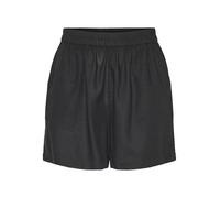 Pieces Regular Fit Shorts aus Viskose-Leinen-Mix Modell 'PIA' in Black, Größe XS