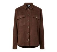 PIECES - PCRAKEL BRUSHED SHACKET Chicory Coffee - Gr. - M