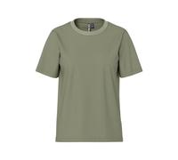 Kurzarmshirt PIECES "PCRIA SS LUREX NECK TEE JRS NOOS BC", Damen, Gr. L, deep lichen grün detail:lurex rib, Jersey, Obermaterial: 100% Baumwolle, unifarben, regular fit normal, Rundhals, Shirts Kurzar