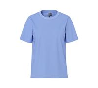 Kurzarmshirt PIECES "PCRIA SS LUREX NECK TEE JRS NOOS BC", Damen, Gr. S, hydrangea detail:lurex rib, Jersey, Obermaterial: 100% Baumwolle, unifarben, regular fit normal, Rundhals, Shirts, mit Glitzerd