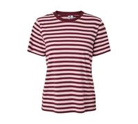 PIECES Regular Fit T-Shirt aus reiner Baumwolle Modell 'RIA' ' in Bordeaux, Größe S
