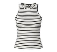 Pieces Regular Fit Tank Top in Rippoptik Modell 'RUKA' in Black, Größe XL