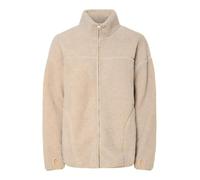 PIECES Regular Fit Teddyjacke mit Stehkragen Modell 'SADIA' in Offwhite, Größe XS