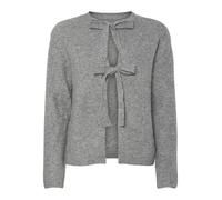 Pieces Regular Fit Strickjacke mit Woll-Anteil Modell 'SILLY' in Mittelgrau Melange, Größe S