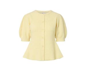 PIECES Pcsilly Ss Puff Knit Cardigan Noos Bc
