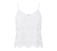 PIECES Regular Fit Blusentop aus reiner Baumwolle Modell 'VILDE' in Weiss, Größe XS