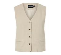 PIECES - PCVINSTY SHORT VEST Silver Lining - Gr. - XL