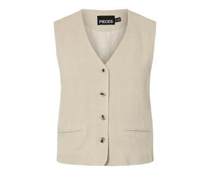 PIECES - PCVINSTY SHORT VEST Silver Lining - Gr. - XL