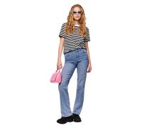 Pieces Peggy Flared Jeans mit weitem Bein in Hellblau XS Regular Fit