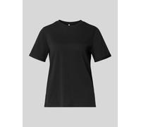 Pieces Regular Fit T-Shirt aus reiner Baumwolle Modell 'RIA' in Black, Größe XL