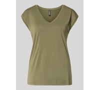 Pieces Relaxed Fit T-Shirt aus Modal-Mix Modell 'KAMALA' in Khaki, Größe XL