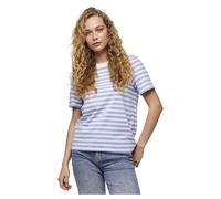 PIECES Damen Pcria Ss Tee Stripes Noos Bc T-Shirt, Hydrangea/Stripes:Bright White,XS