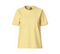 PIECES Ria Short Folded Sleeve Essential T-Shirt Pcria Ss Fold Up Solid Tee Noos Bc, Pale Banana,S