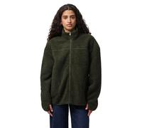 Pieces Regular Fit Jacke aus Teddyfell Modell 'SADIA' in Khaki, Größe M
