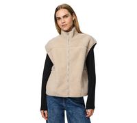 Pieces Regular Fit Weste in Teddyfell-Optik Modell 'SADIA' in Beige, Größe S