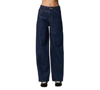 Pieces Selma Jeans Wide Leg in Rinse mit hoher Taille W28 / L32 Wide Fit