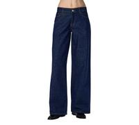 Pieces Selma Wide Leg Niedrig Geschnittene Jeans 29 Dark Blue Denim / Rinse
