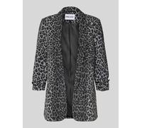 PIECES Shaped Fit Longblazer mit Schalkragen Modell 'BOSELLA' in Dunkelgrau, Größe XL