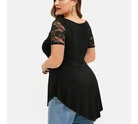 Pieces Shirt Damen Sexy Shirt Damen Sport Crop Top Damen Sweatshirts FüR Damen Long Tshirt Damen Spitzenbluse Damen Shirts Sommer Tankini GroßE GrößEn(1-Black, XL)