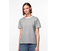 PIECES Damen Pcria Ss Tee Stripes Noos Bc T-Shirt, Ultimate Grey ,XS