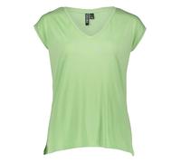 Kurzarmshirt PIECES "PCKAMALA TEE NOOS BC", Damen, Gr. S, sprucestone, Single Jersey, Obermaterial: 73% Modal, 27% Polyester, unifarben, regular fit normal, V-Ausschnitt, Shirts, Materialmix, regular