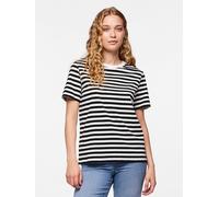 PIECES Damen Pcria Ss Tee Stripes Noos Bc T-Shirt, Black/Stripes:Bright White,XS