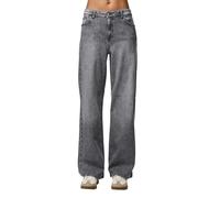 Pieces Silke Wide Leg Jeans in Grau W32 / L32 Wide Fit