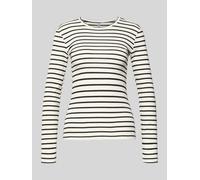 Pieces Slim Fit Langarmshirt aus Baumwoll-Mix in Black, Größe XL