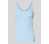 Pieces Slim Fit Tank Top aus Bio-Baumwoll-Mix Modell 'KITTE' in Hellblau, Größe S