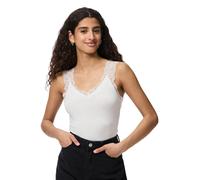 Pieces Spitzentop Barbera Lace in Weiß XXL Slim Fit