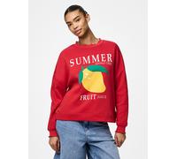 Pieces Sweatshirt "Maliah" in Rot - Größe XS | Damen Sweatshirts Jacken