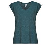 Pieces T-Shirt PCBILLO TEE LUREX STRIPES in Blau EU XL